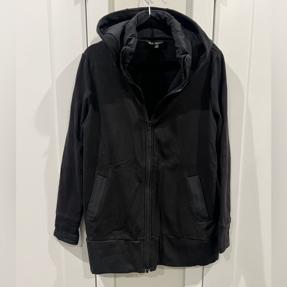 Athleta | Black Long Zip Up Jacket